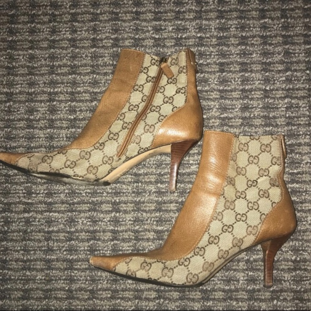 Gucci monogram booties